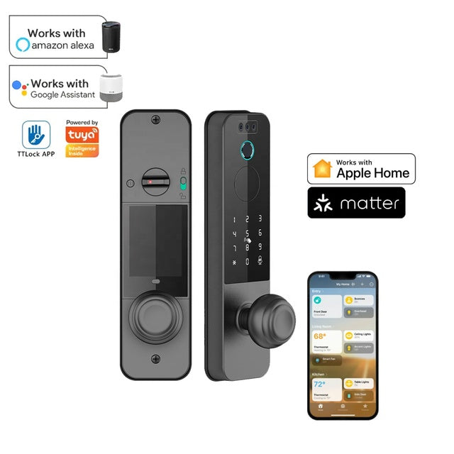 Smart WiFi Deadbolt with Keypad - Keyless Entry & Remote App Control