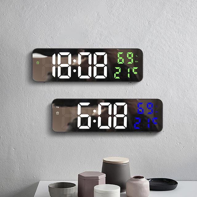 Smart Digital Wall Clock - Auto-Brightness LED