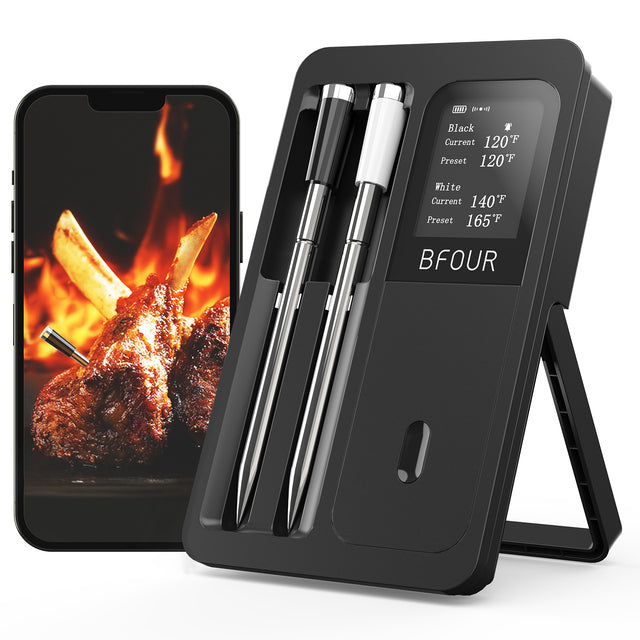 Wireless Smart Meat Thermometer - Bluetooth Remote App Control